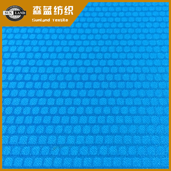 提花六角網(wǎng)紋布 Jacquard honeycomb interlock